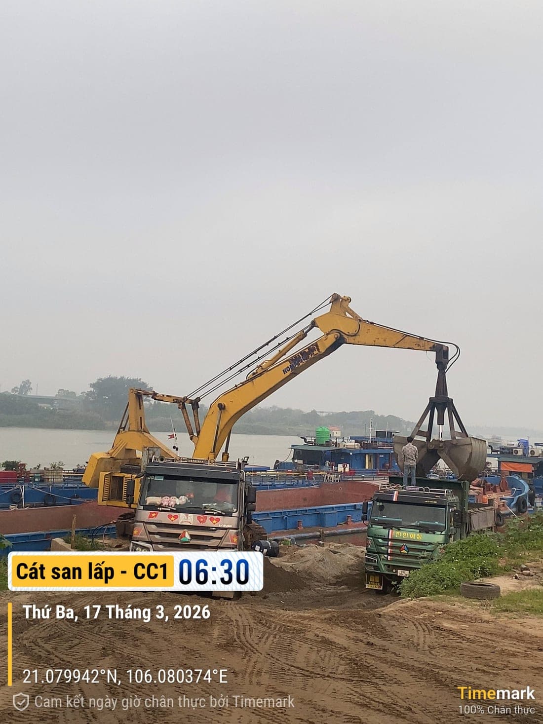 Ảnh hiện trạng giao nhận có gắn thời gian, vị trí và ghi chú lô hàng